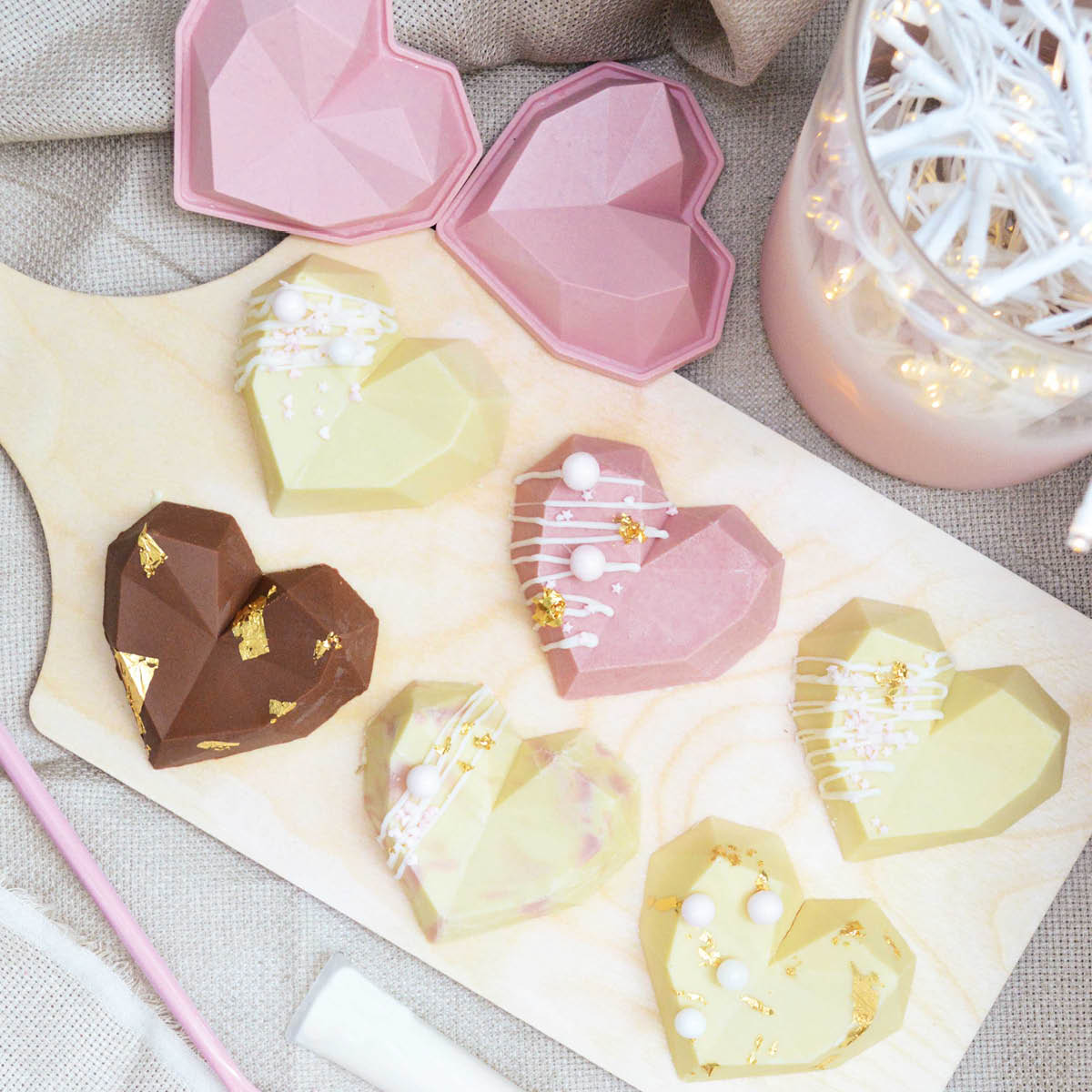 ScrapCooking Love kakform hjärta rosa 6-pack