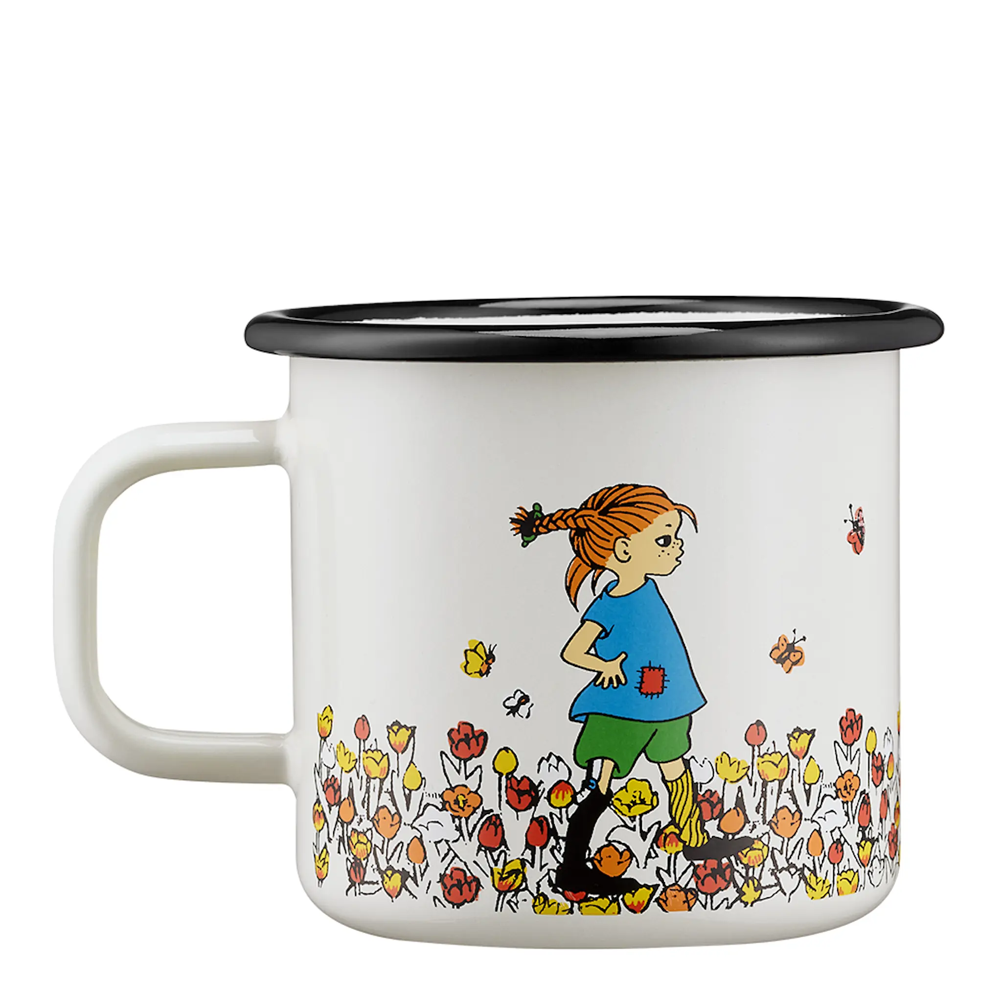 Muurla Be more Pippi emaljmugg 37 cl beige