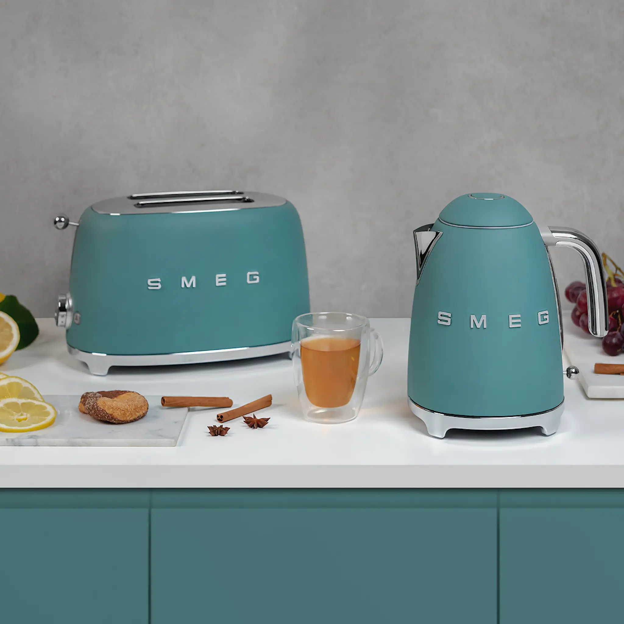 Smeg Brødrister 2 skiver TSF01 emerald green hover