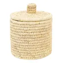 Palm Korg med lock 13x15 cm Natur