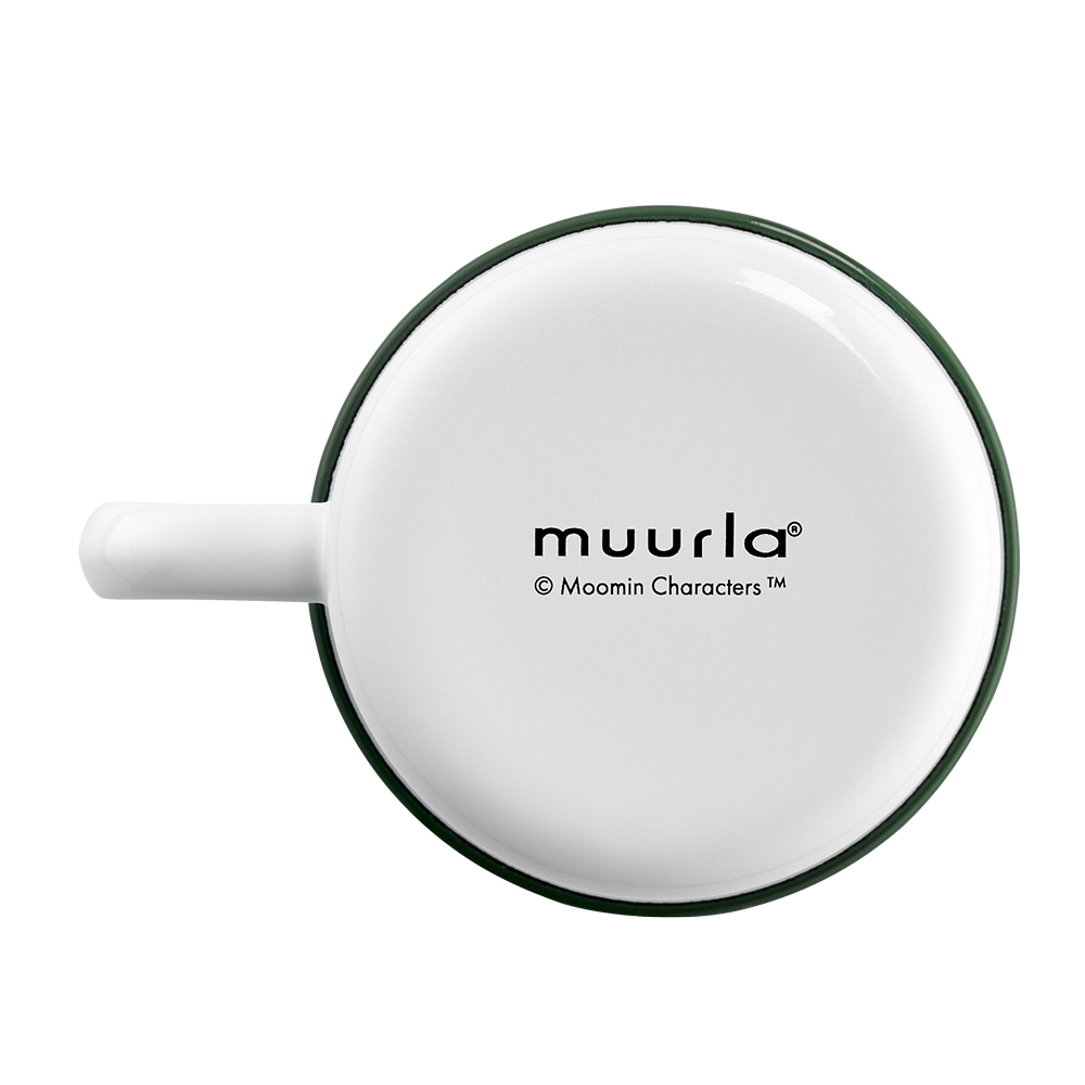 Muurla Mumin emaljmugg 37 cl i trädgården vit