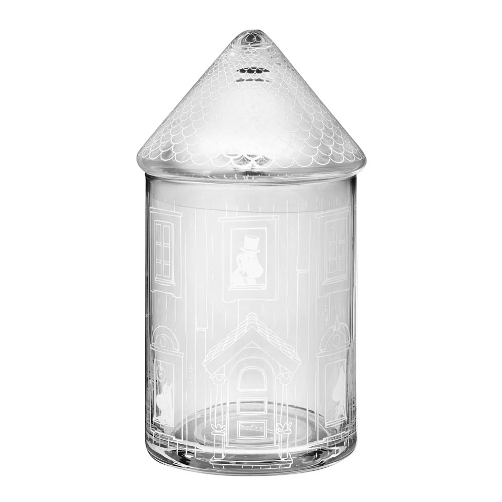 Muurla Mumin glasburk Muminhuset 18,5 cm