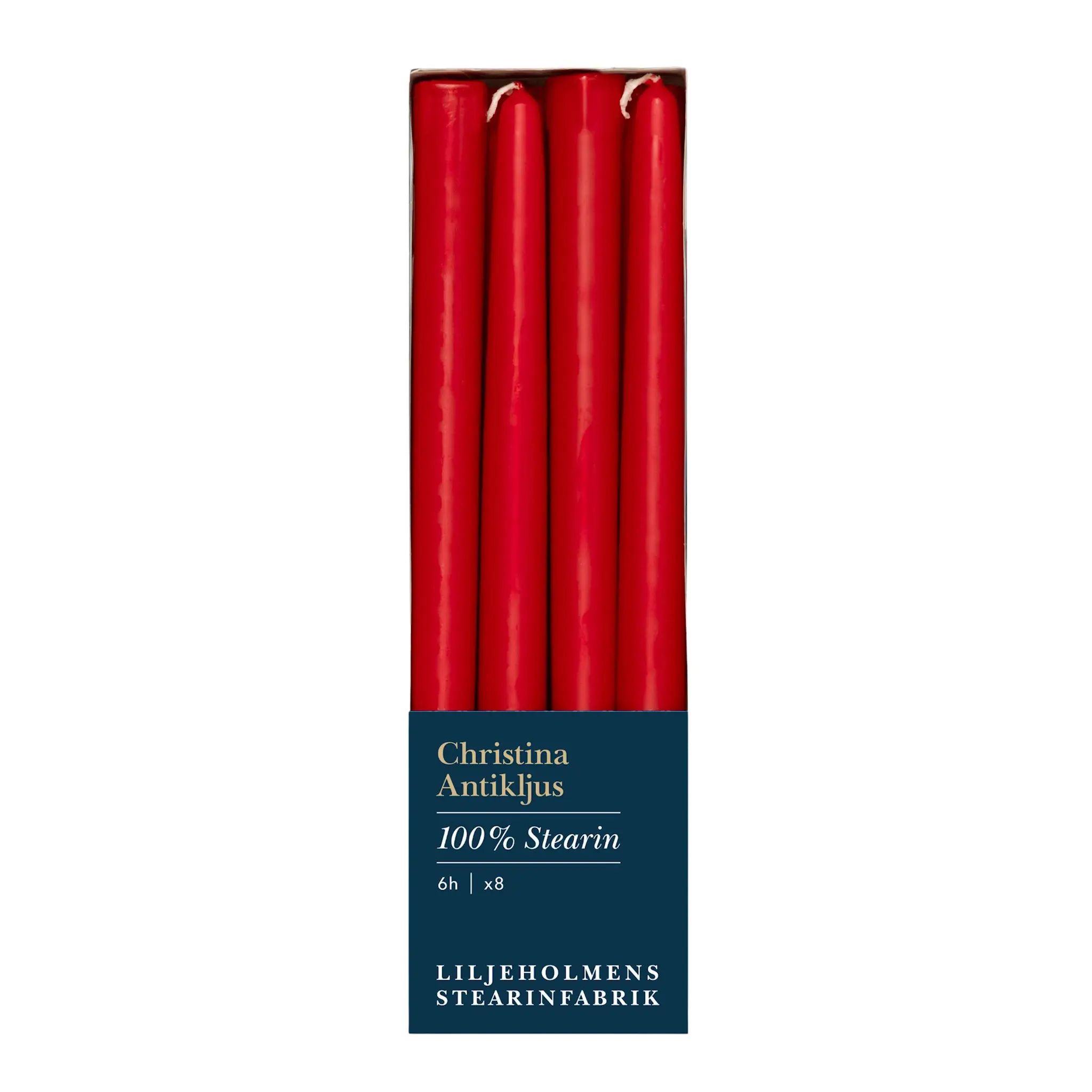 Liljeholmens Christina antikljus 26 cm 8-pack röd