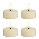 LED värmeljus 3,5 x 4 cm 4-pack kräm