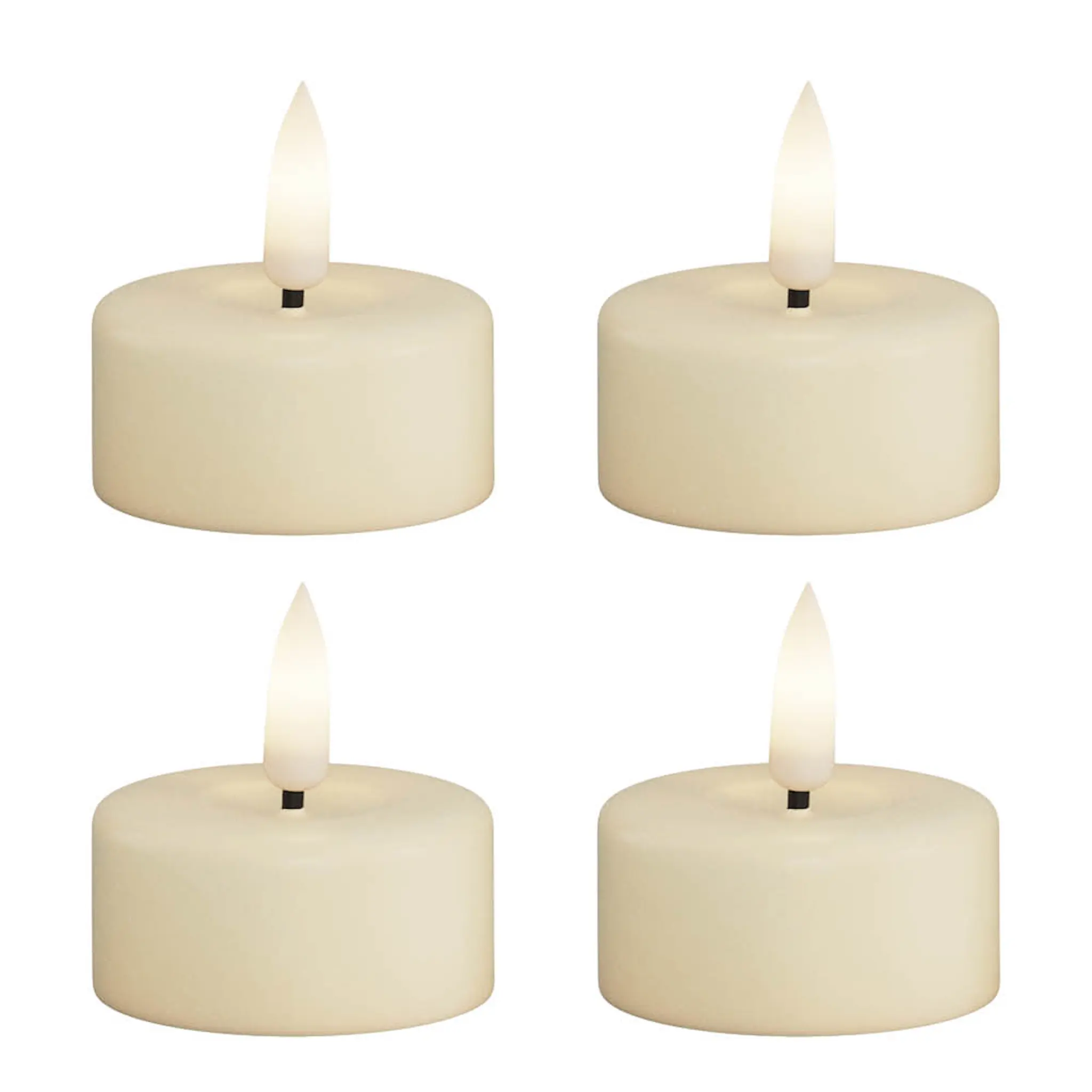 DeluxeHomeart LED Tuikkukynttilä 3,5 x 4 cm 4 kpl Kerma