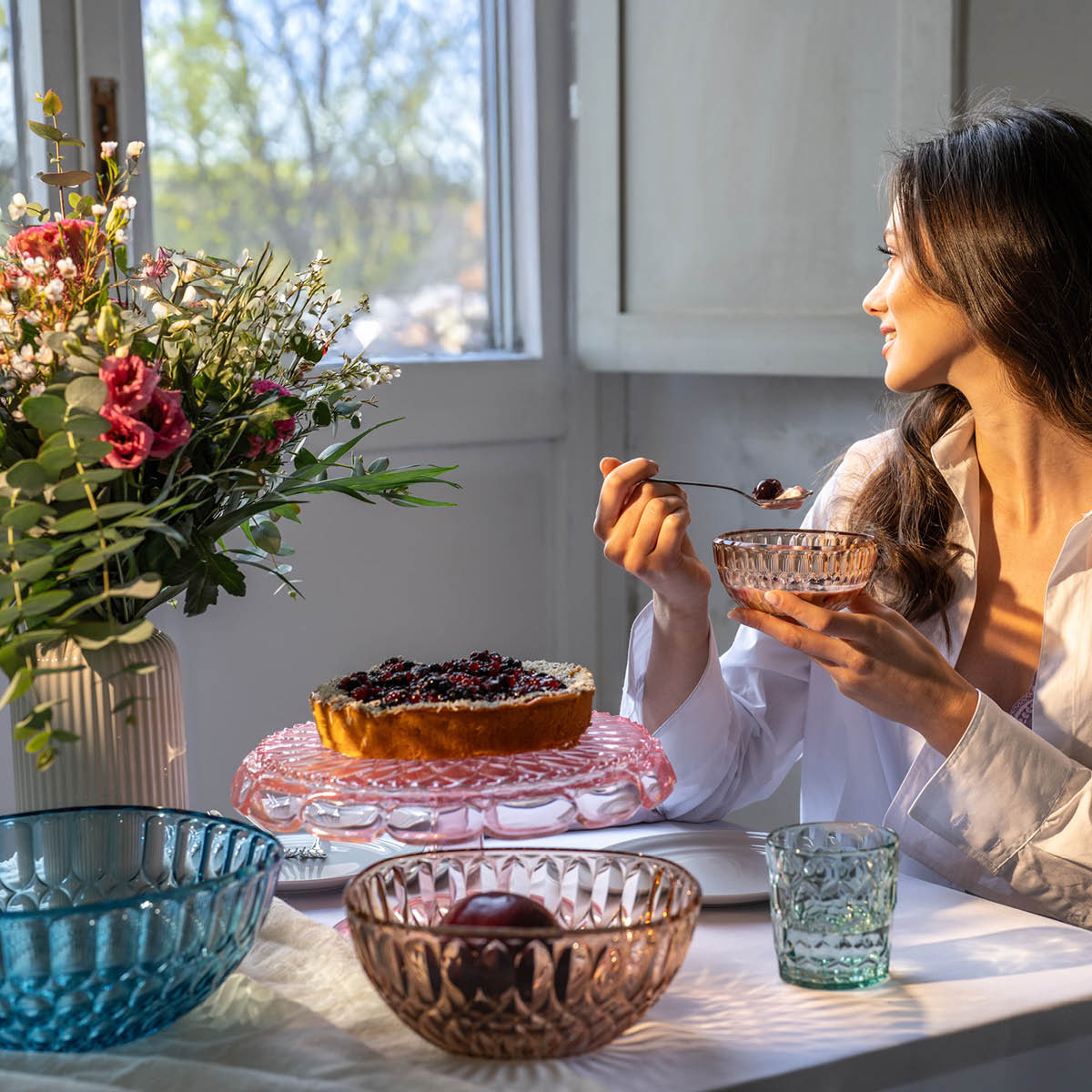 Guzzini Vanity skål 2,1 L 21 cm bioplast Powder