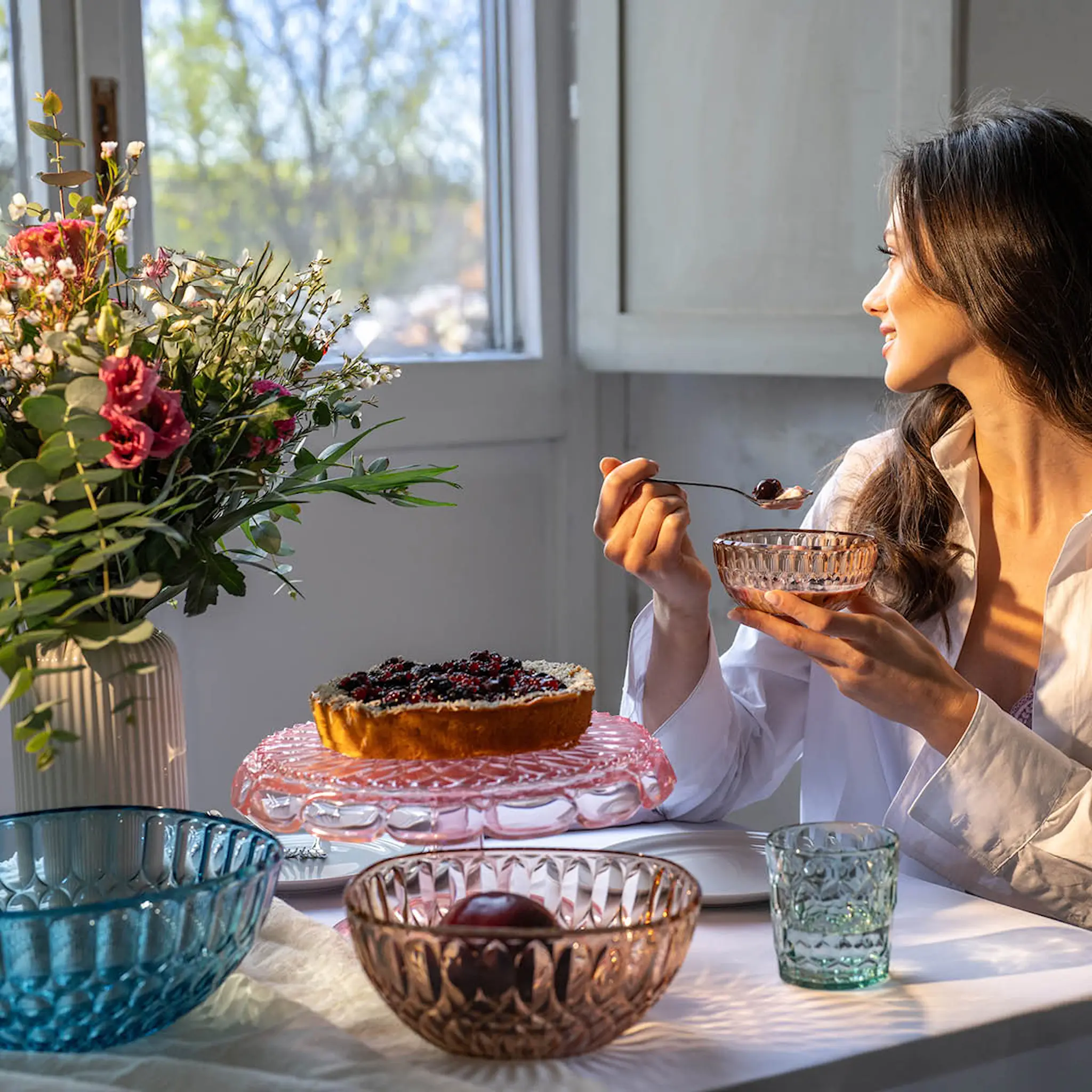 Guzzini Vanity skål 2,1 L 21 cm bioplast Powder