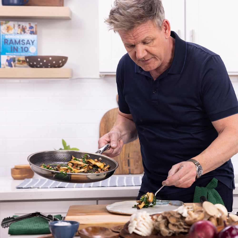 Hexclad Hybrid Paistinpannu 26 cm Hopea/Musta