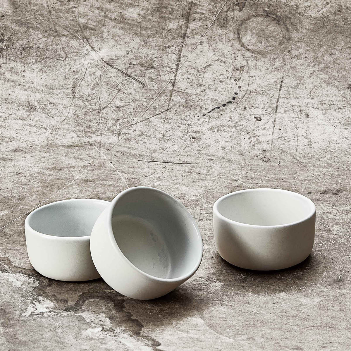 Aida Raw miniskåler 3 stk arctic white