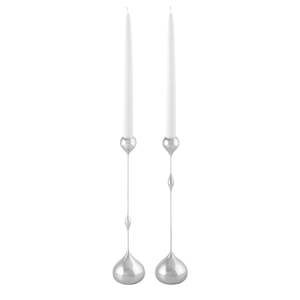 Klong Tender lysestake lav 35 cm nickel