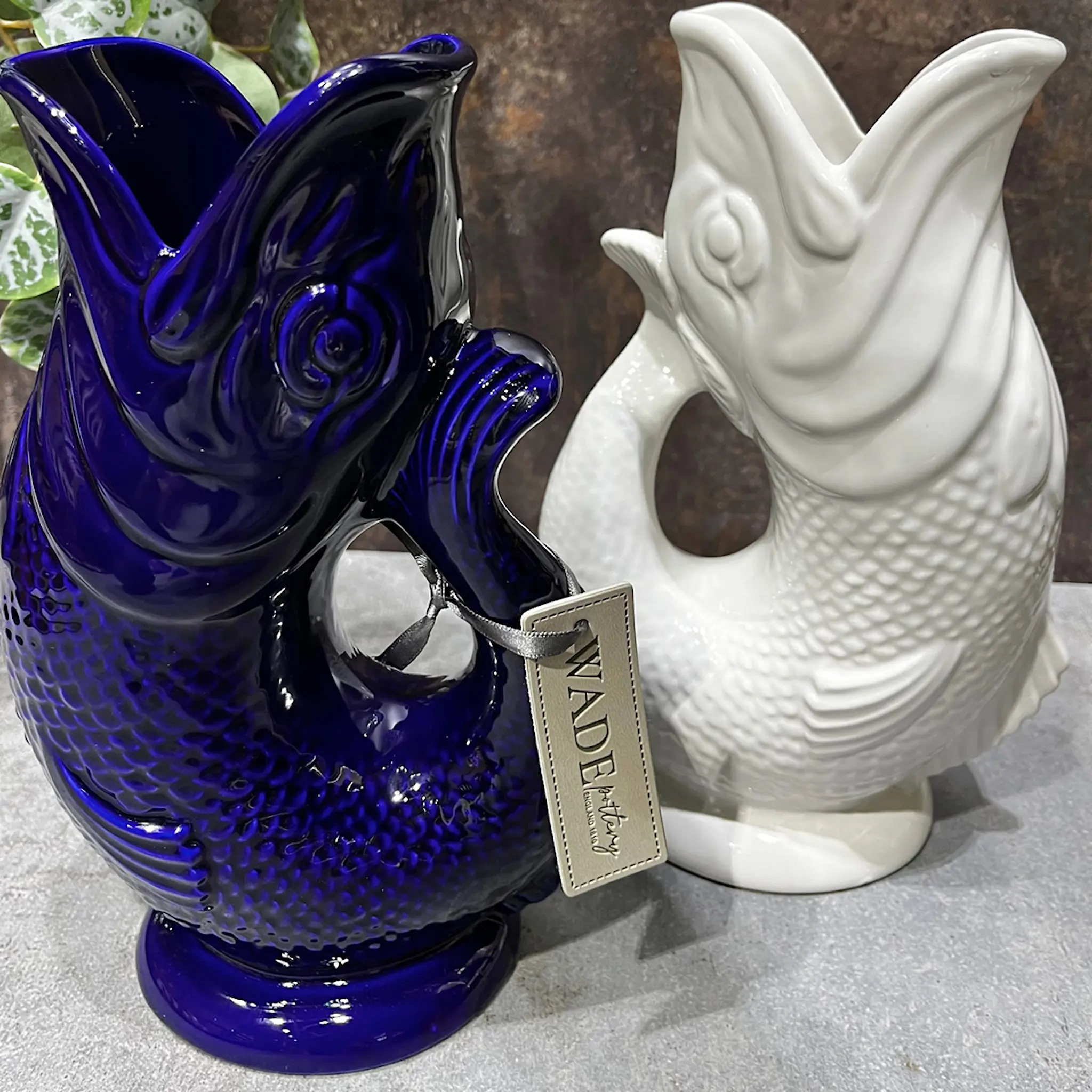 Wade Fish Jug kanna 0,6 L koboltblå