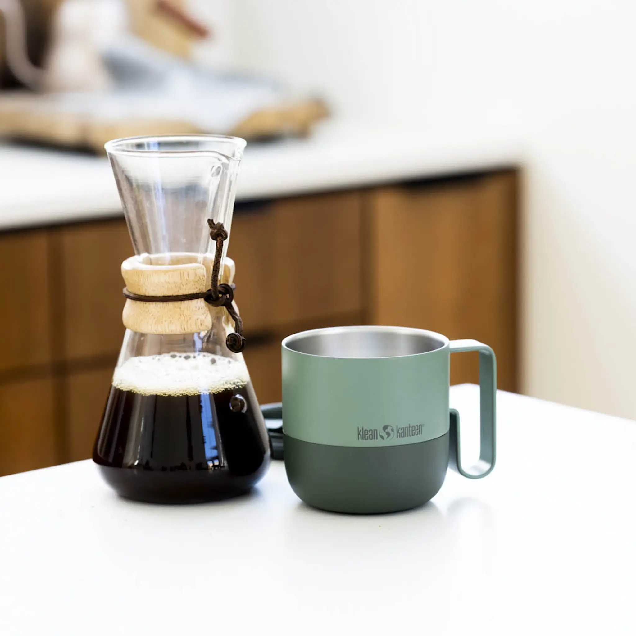 Klean Kanteen Rise mugg 41 cl med fliplock Sea Spray