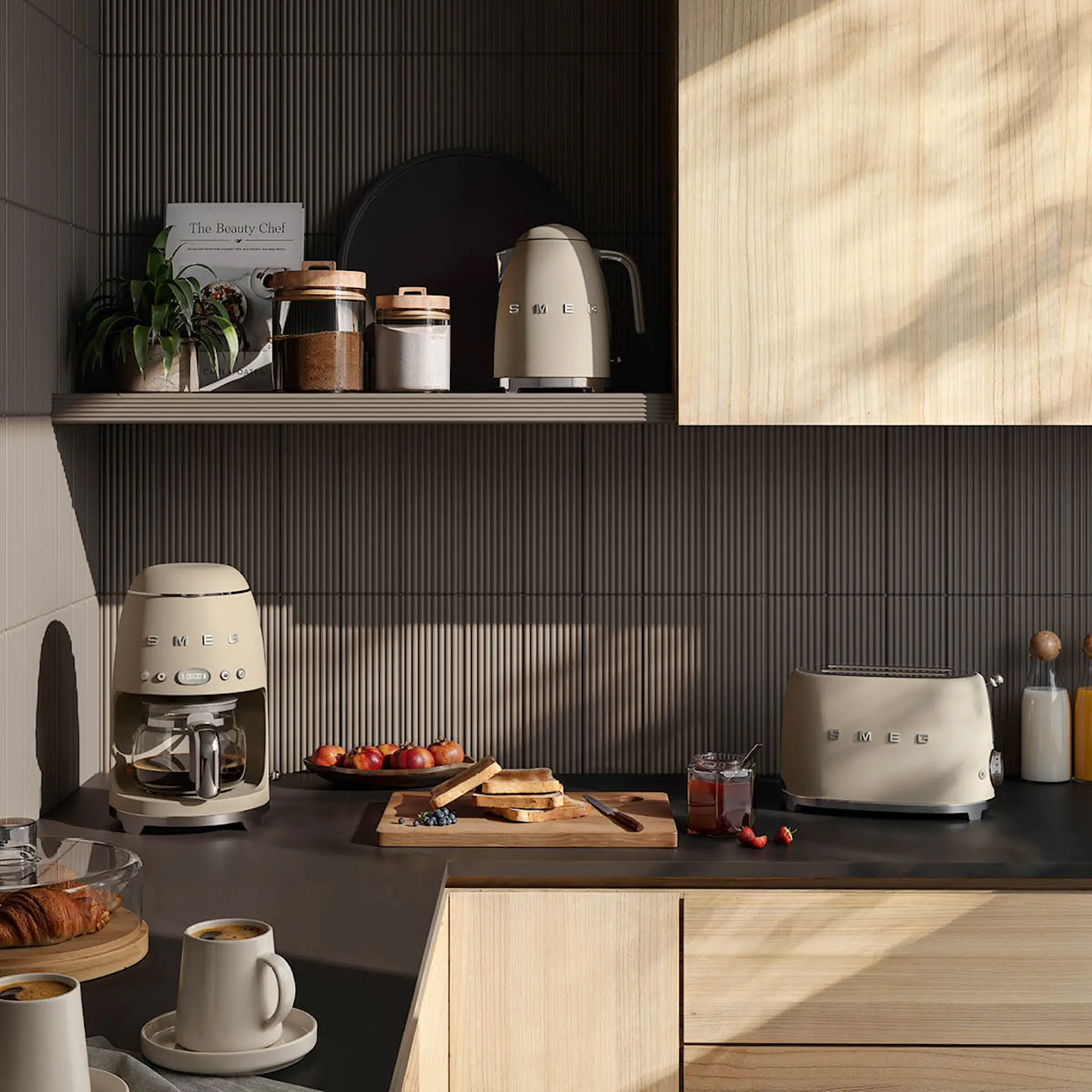 Smeg Smeg brödrost 2 skivor TSF01 moonlight