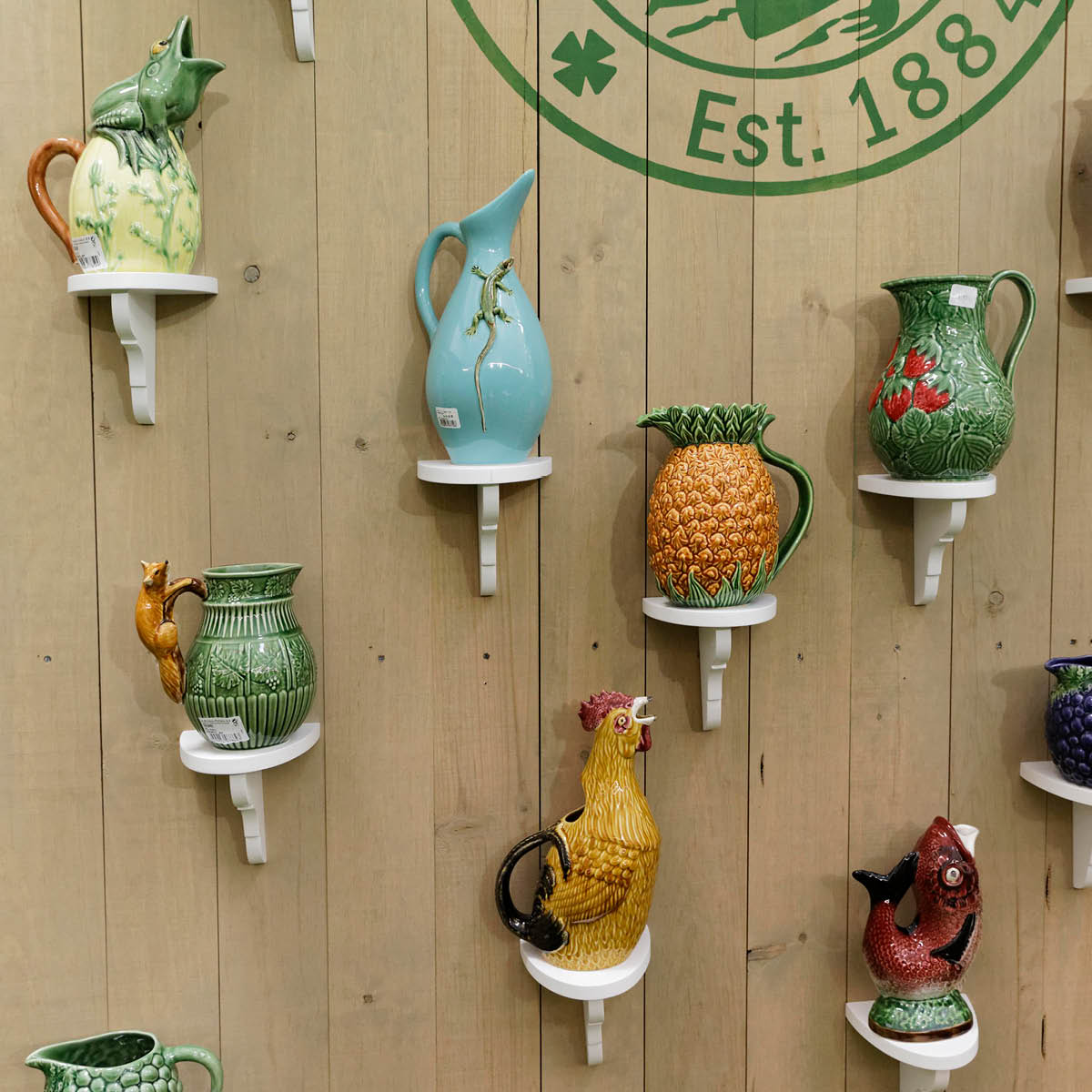 Bordallo Pinheiro Pitcher kanna 1,5 L räv grön