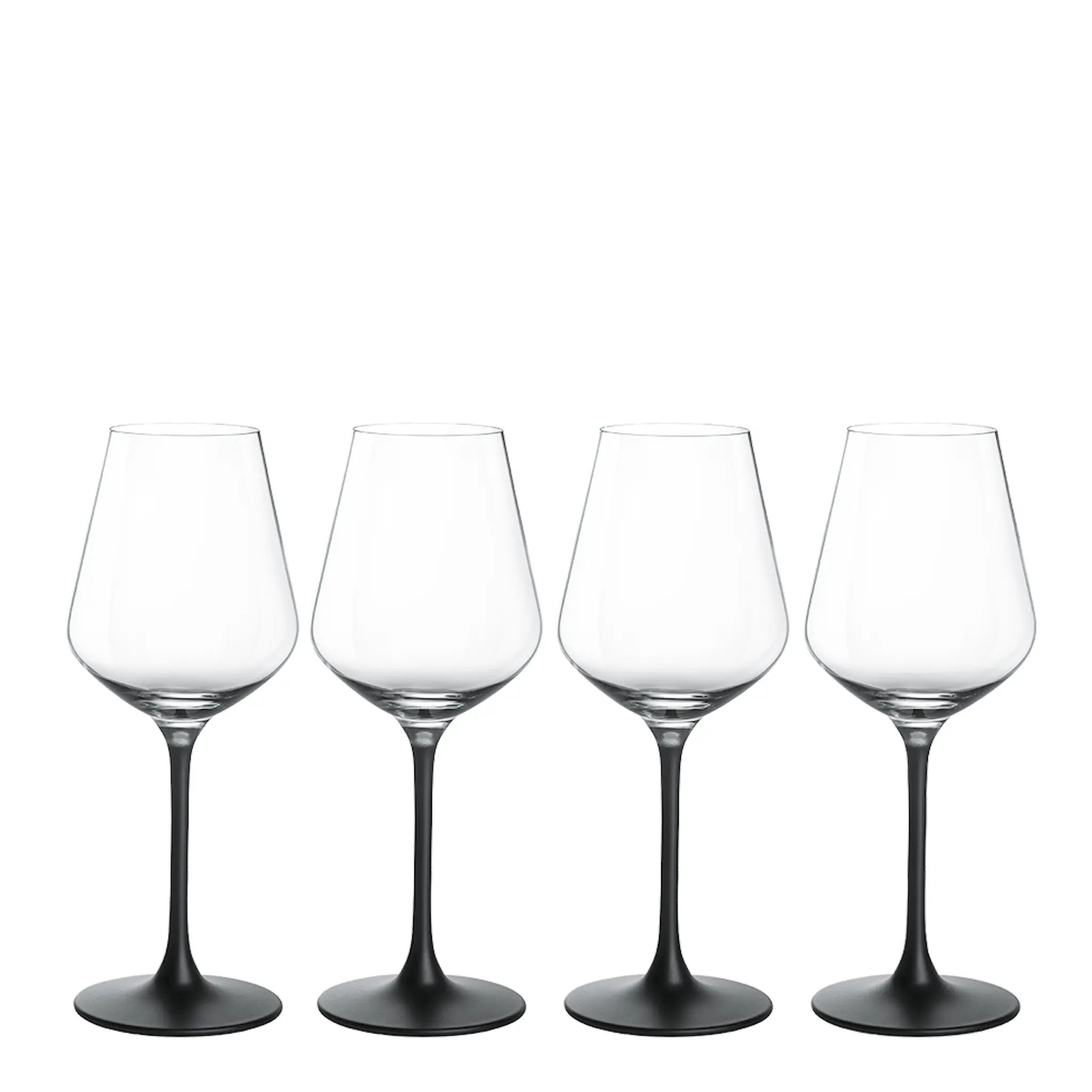 Villeroy & Boch Manufacture Rock Rödvinsglas 4-pack Klar/Svart fot