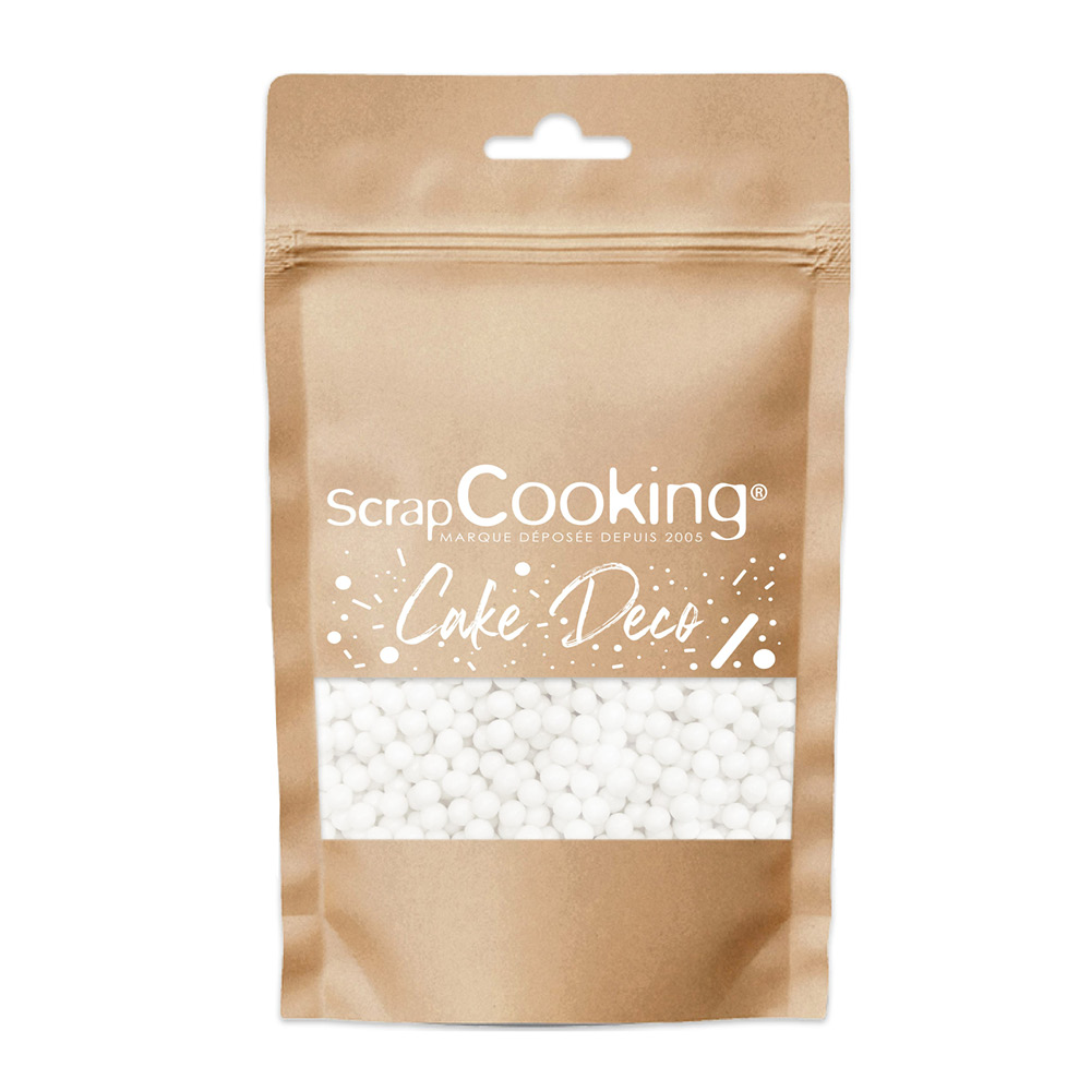 ScrapCooking Strössel små kulor 55 g vit