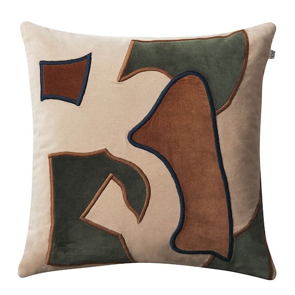 Dori kuddfodral sammet 50x50 cm Tan/Multi