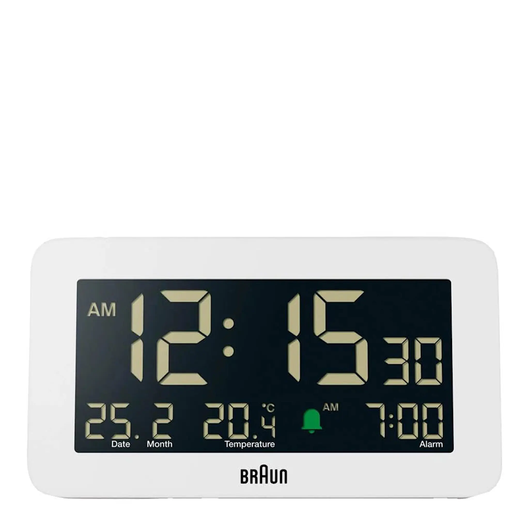 Braun Vekkerklokke digital 13,5 cm hvit