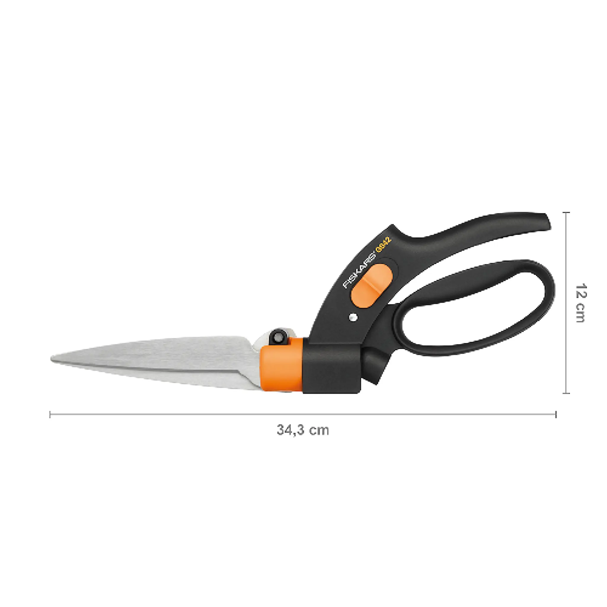 Fiskars Servo-system grässax GS42 32,2 cm svart