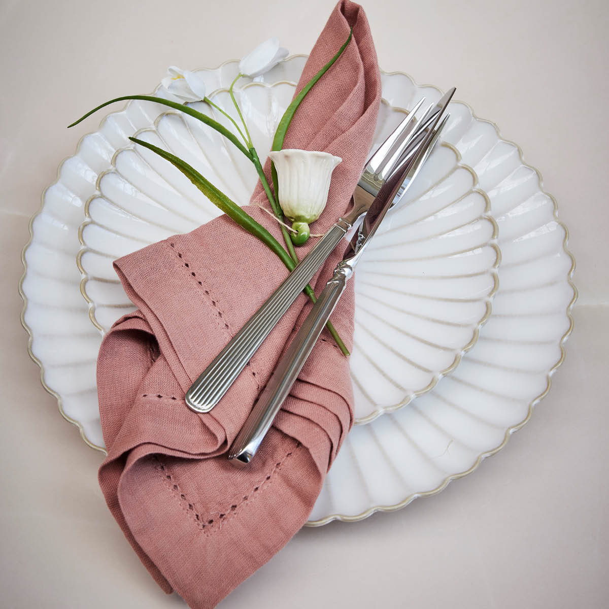 Lene Bjerre Angela Lautasliina 45x45 cm Puuteri