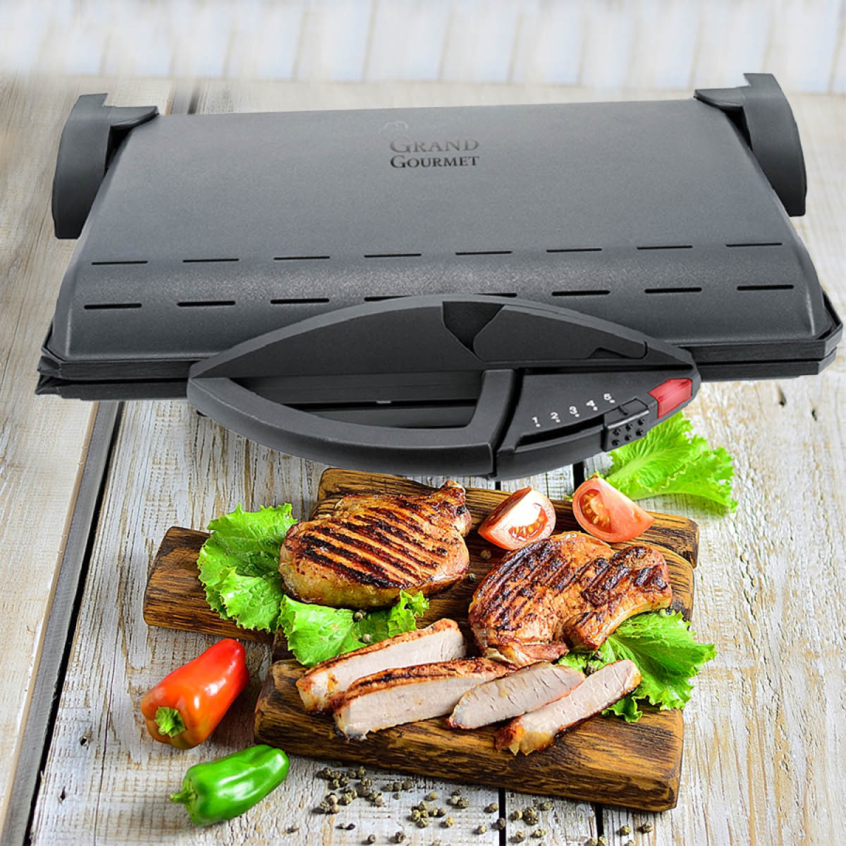 Grand Gourmet Kontaktgrill GGPG2.0 37x23 cm svart