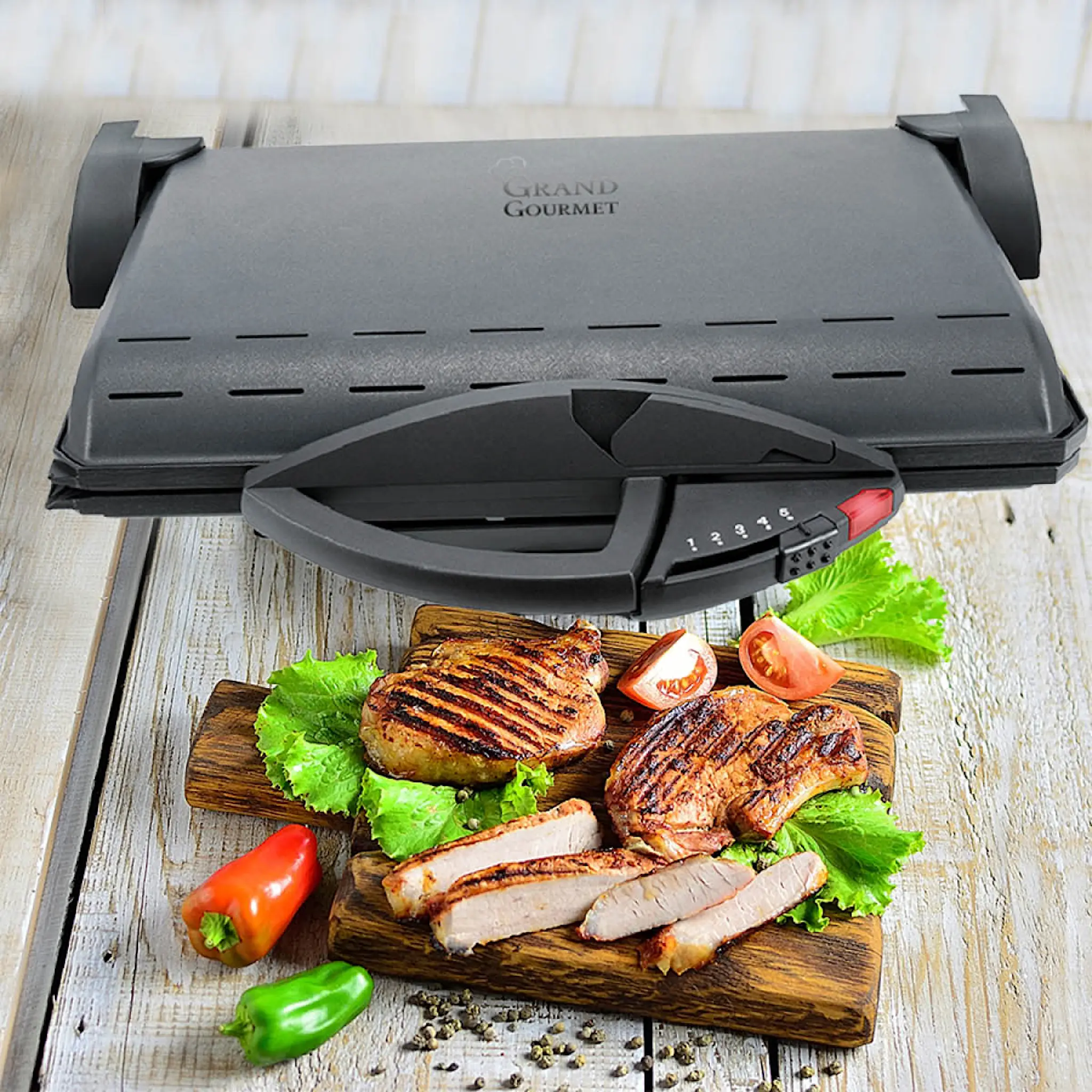 Grand Gourmet Kontaktgrill GGPG2.0 37x23 cm svart