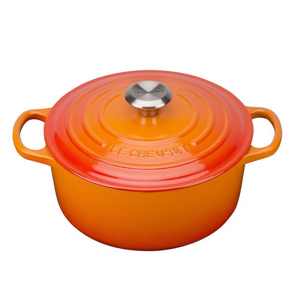 Le Creuset - Signature Valurautapata pyöreä 24 cm 4,2 L Volcanic