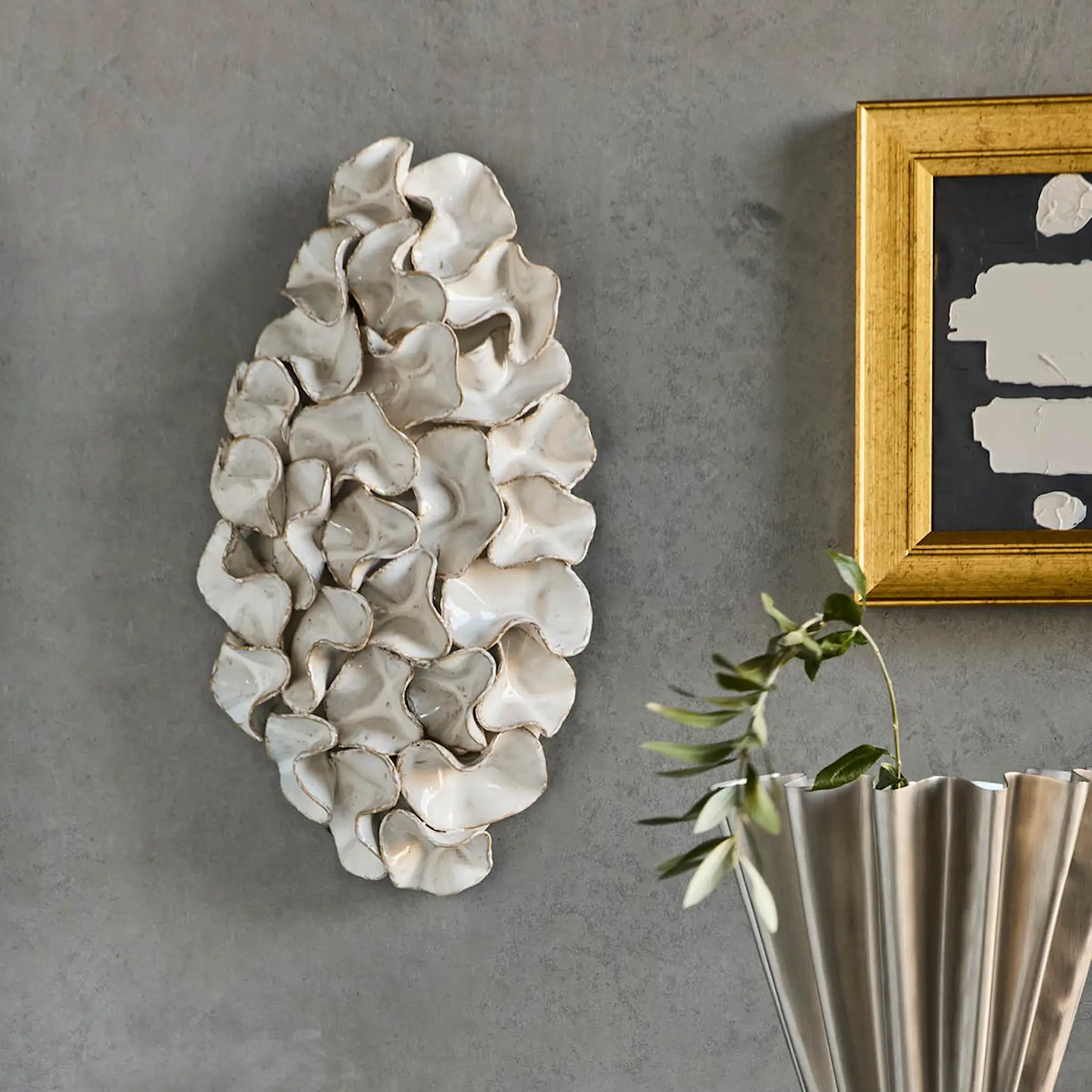 House Doctor Fold väggkonst Fold 46 cm offwhite