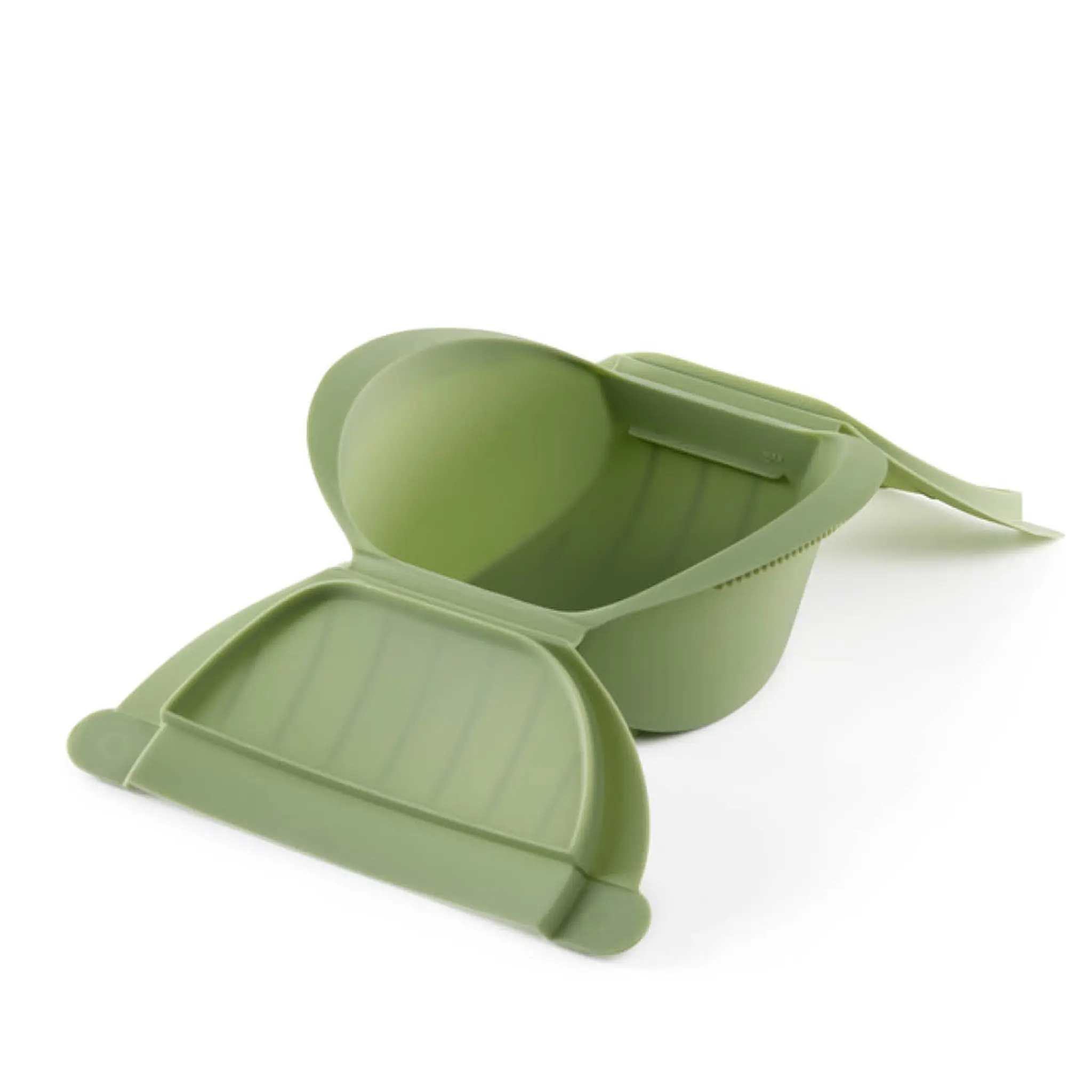 Lékué Ångkokare djup för mikrovågsugn 2 port. grön