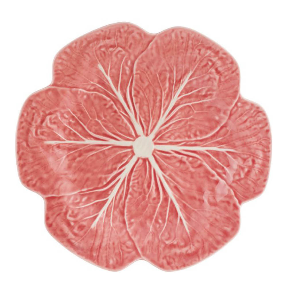Bordallo Pinheiro Cabbage tallrik 26,5 cm rosa