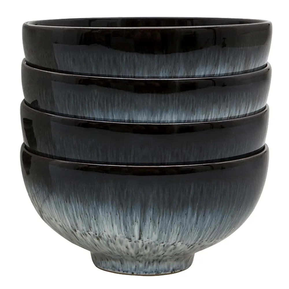 Halo skål 13 cm 4 stk blå/svart
