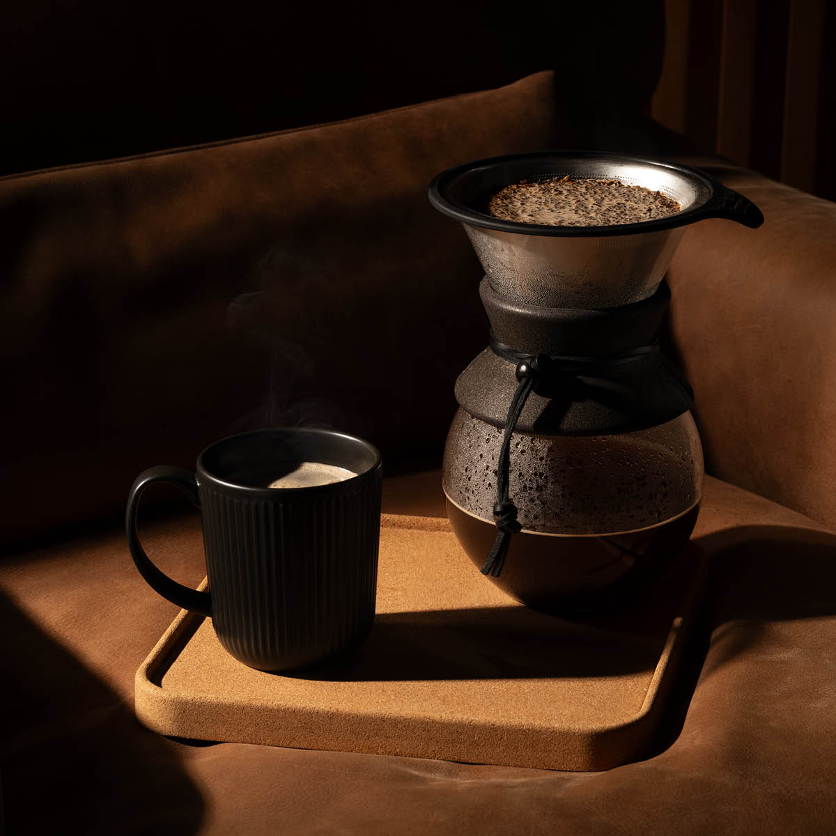 Bodum Pour over Bryggare 8 koppar m/löst filter 1 L Svart