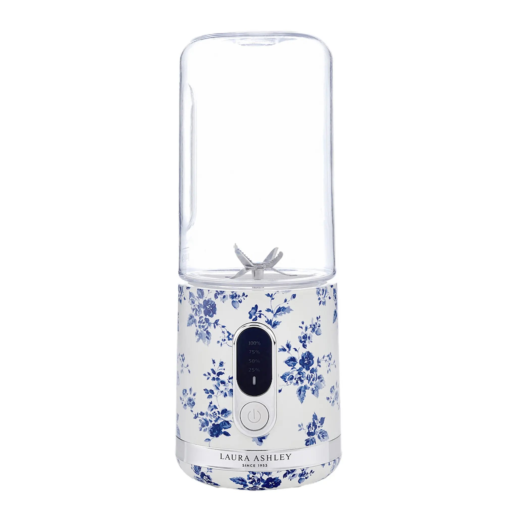 Laura Ashley Bärbar smoothieblender 45 cl China Rose blå/vit