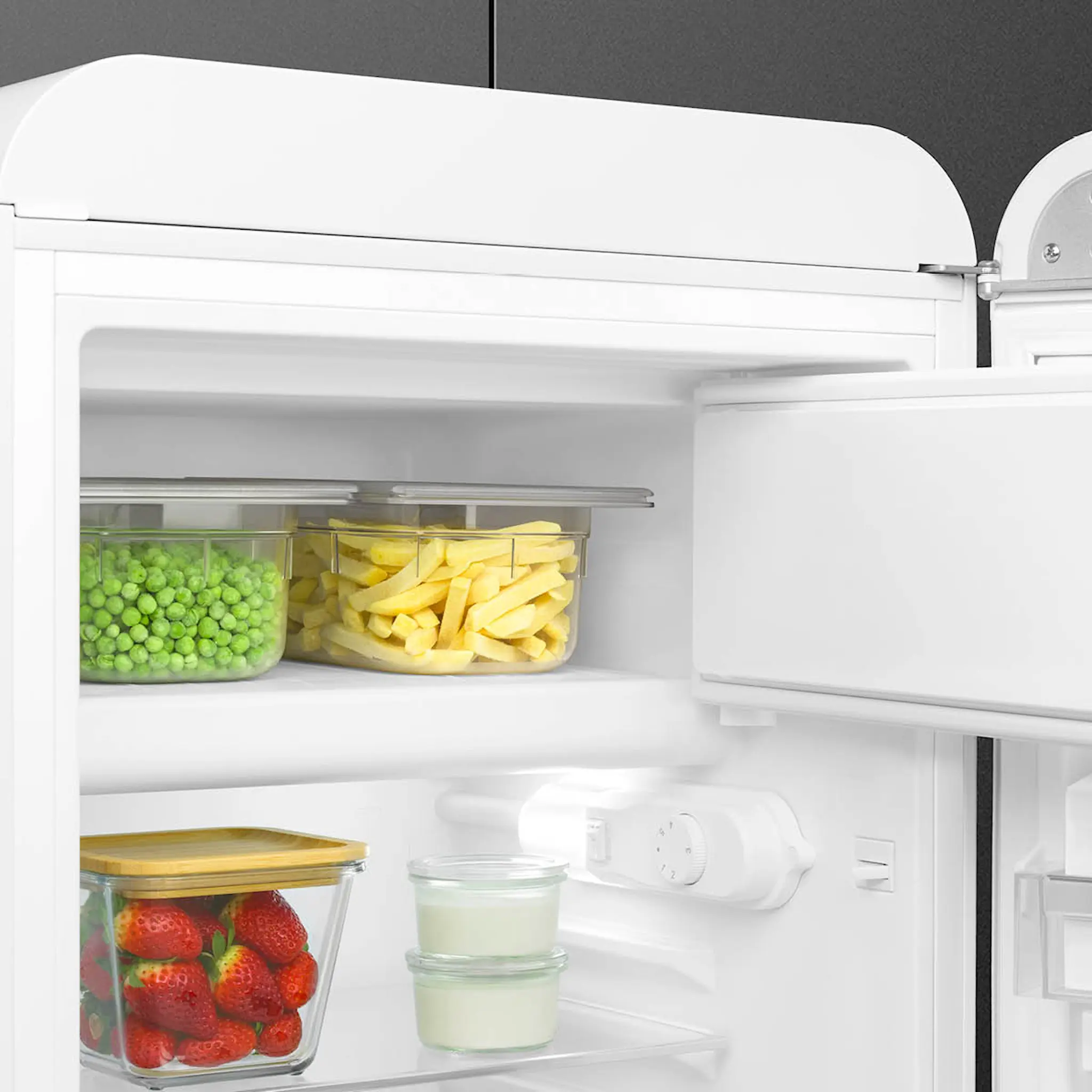 Smeg Smeg Kylskåp med frys FAB10R Högerhönd Vit