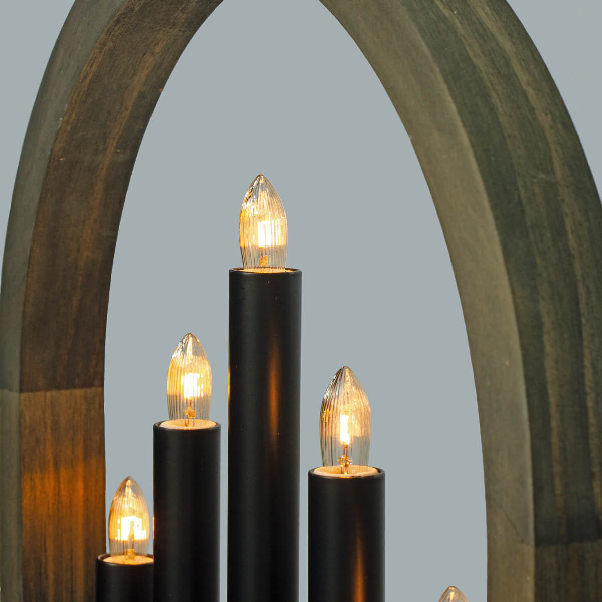 Aneta Lighting Oslo adventsstake 49 cm gråbeis/svart