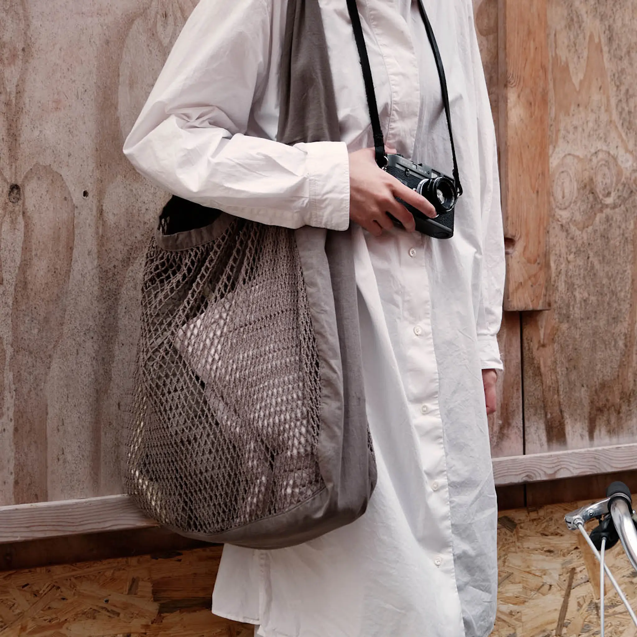 The Organic Company Nät axelväska 44x15 cm clay