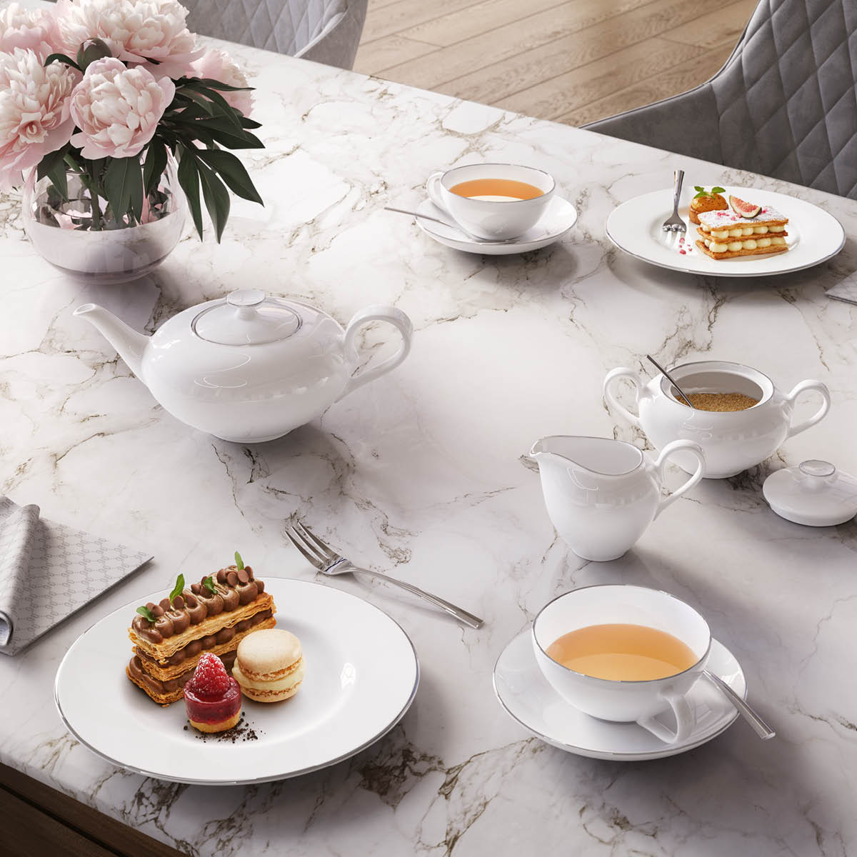 Villeroy & Boch Anmut Platinum skål til kopp 15 cm