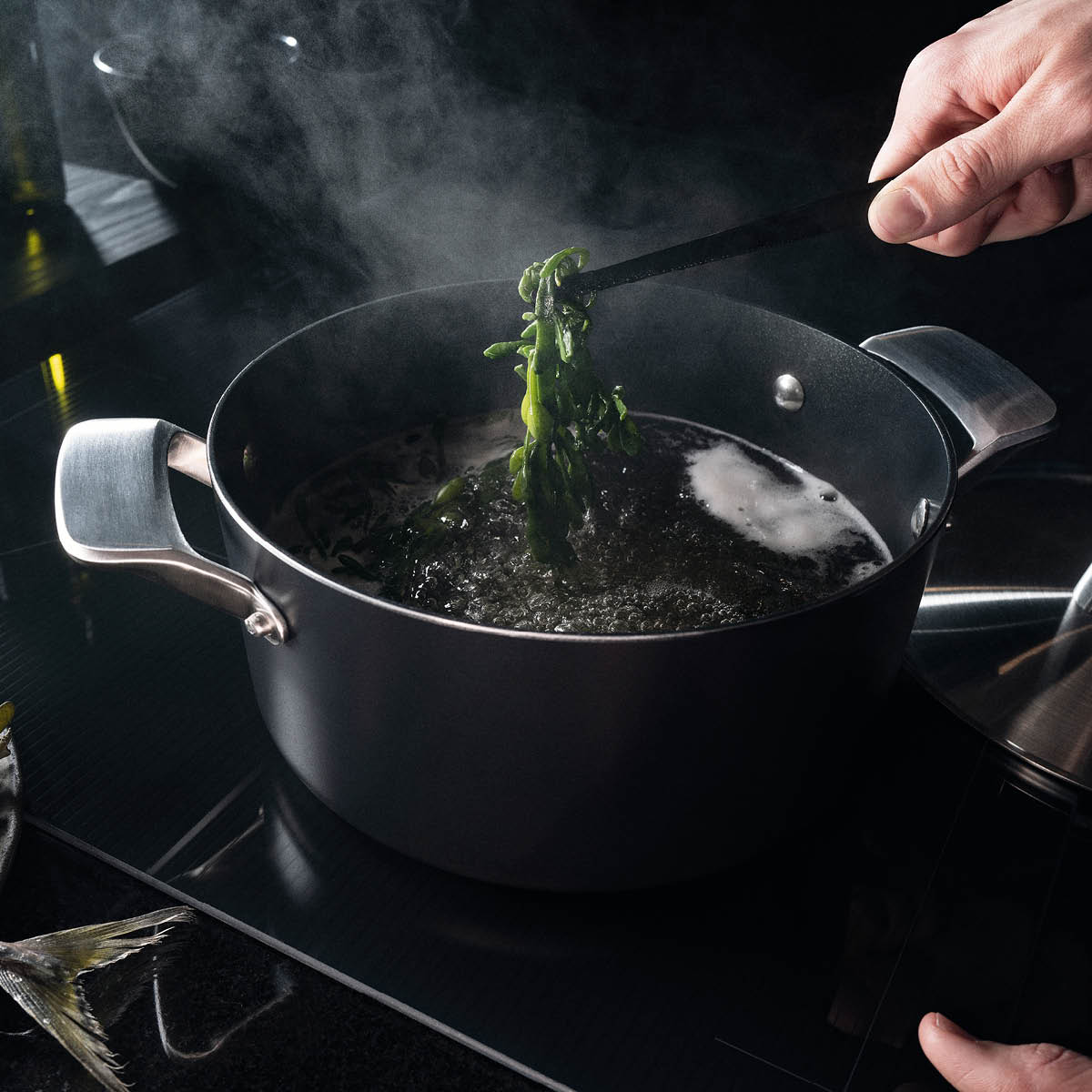 Fiskars Taiten gryte med lokk 3,5L svart