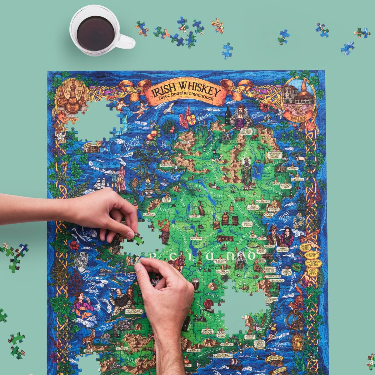 Water and Wines Whisky Puzzle Palapeli Irlanti 1000 palaa
