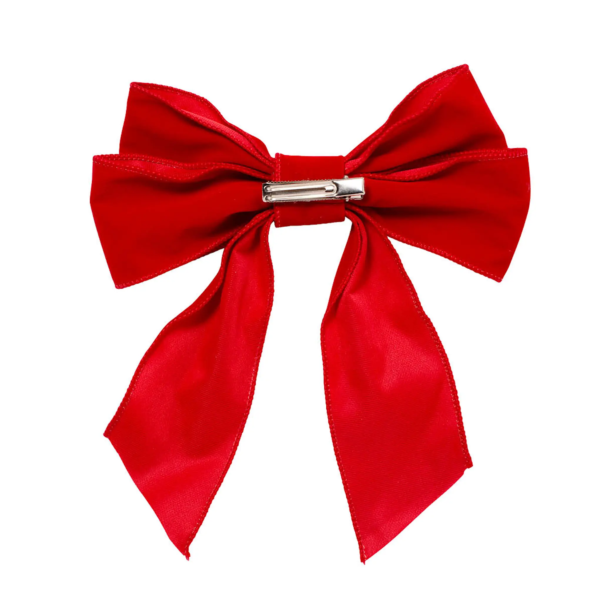 Vondels Santa's Favorites sammetsrosett med klämma 20 cm 2-pack röd