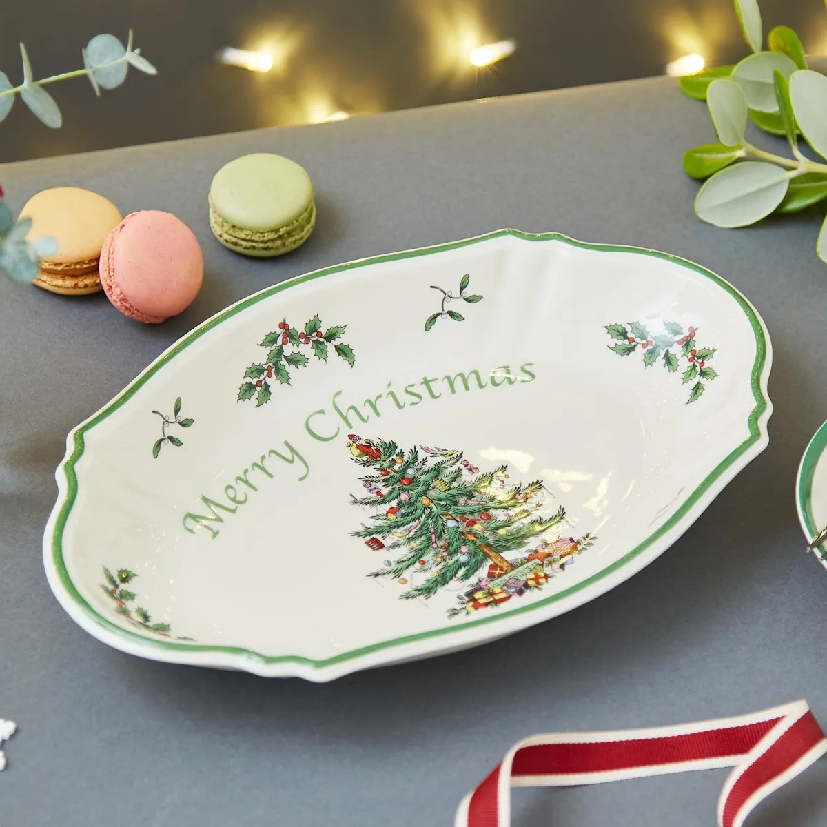 Spode Christmas Tree Merry Christmas Fat 28cm
