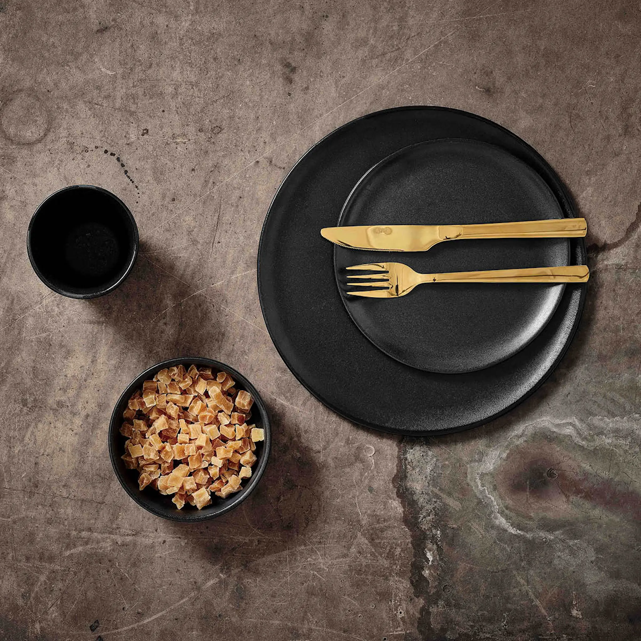 Aida RAW Titanium Black middagstallerken 28 cm