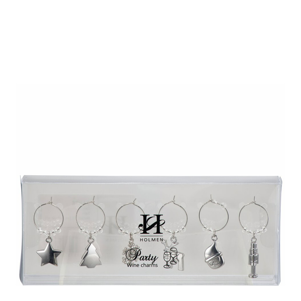 Holmen - Dante Lasimerkit jouluaihe 15,5x6,5x2 cm 6 kpl Hopea