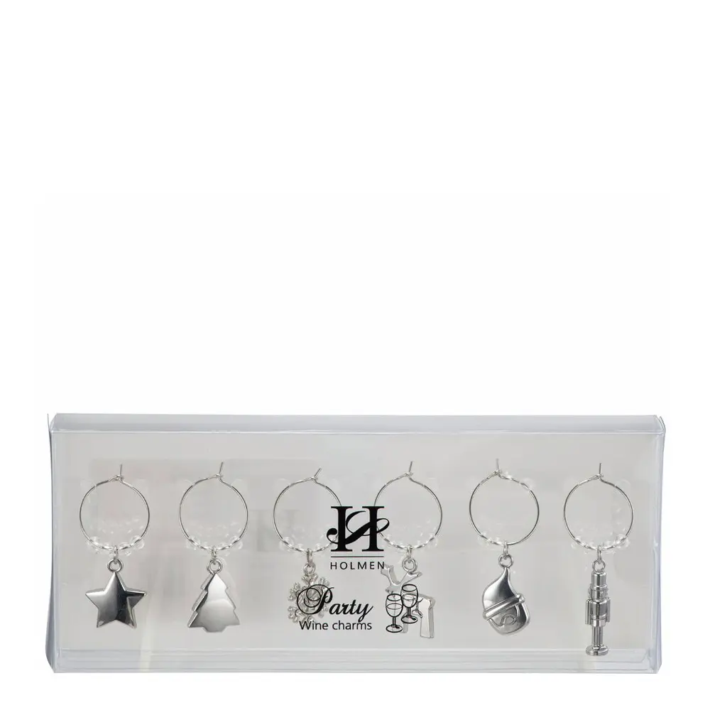 Dante vindekor 15,5x6,5x2 cm 6 stk sølv