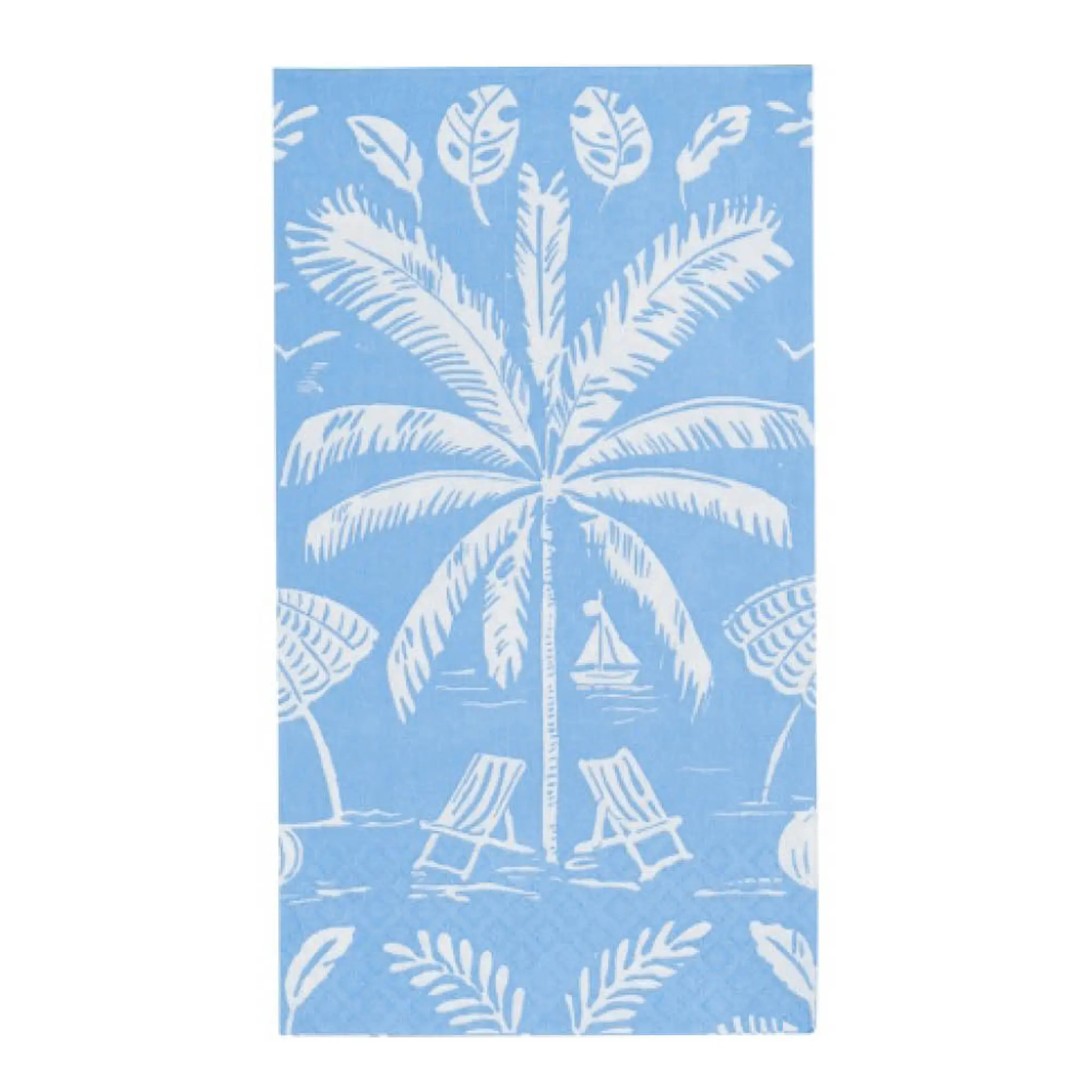 Caspari Palms And Parasols servett 40x22 cm 15-pack ocean