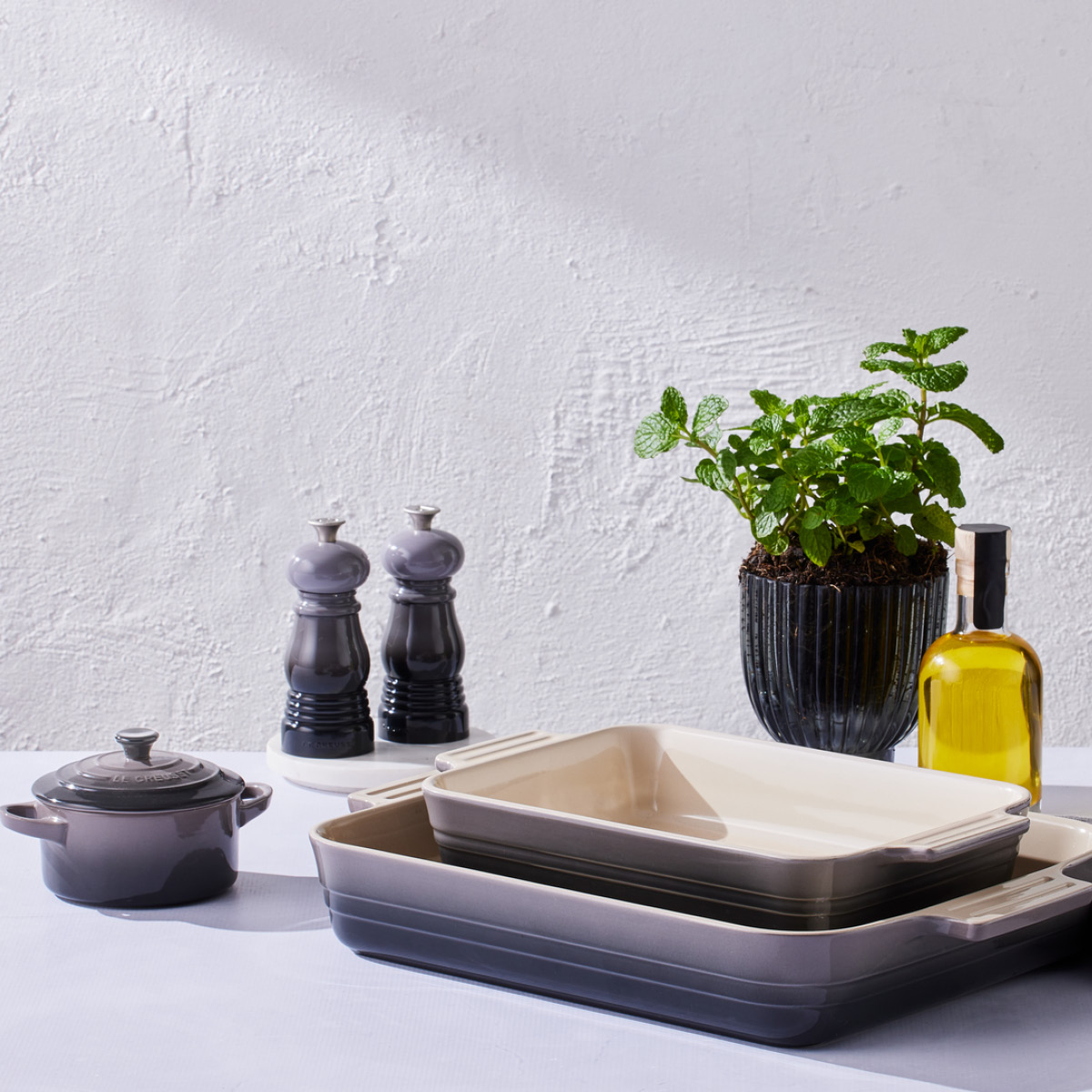 Le Creuset Salt- och pepparkvarnset 12 cm Flint