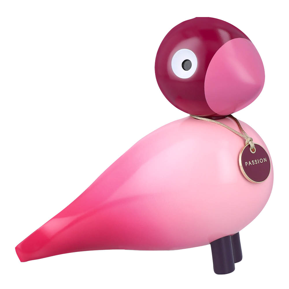 Kay Bojesen Denmark - Story Bird Puulintu Passion 15,5 cm Vaaleanpunainen