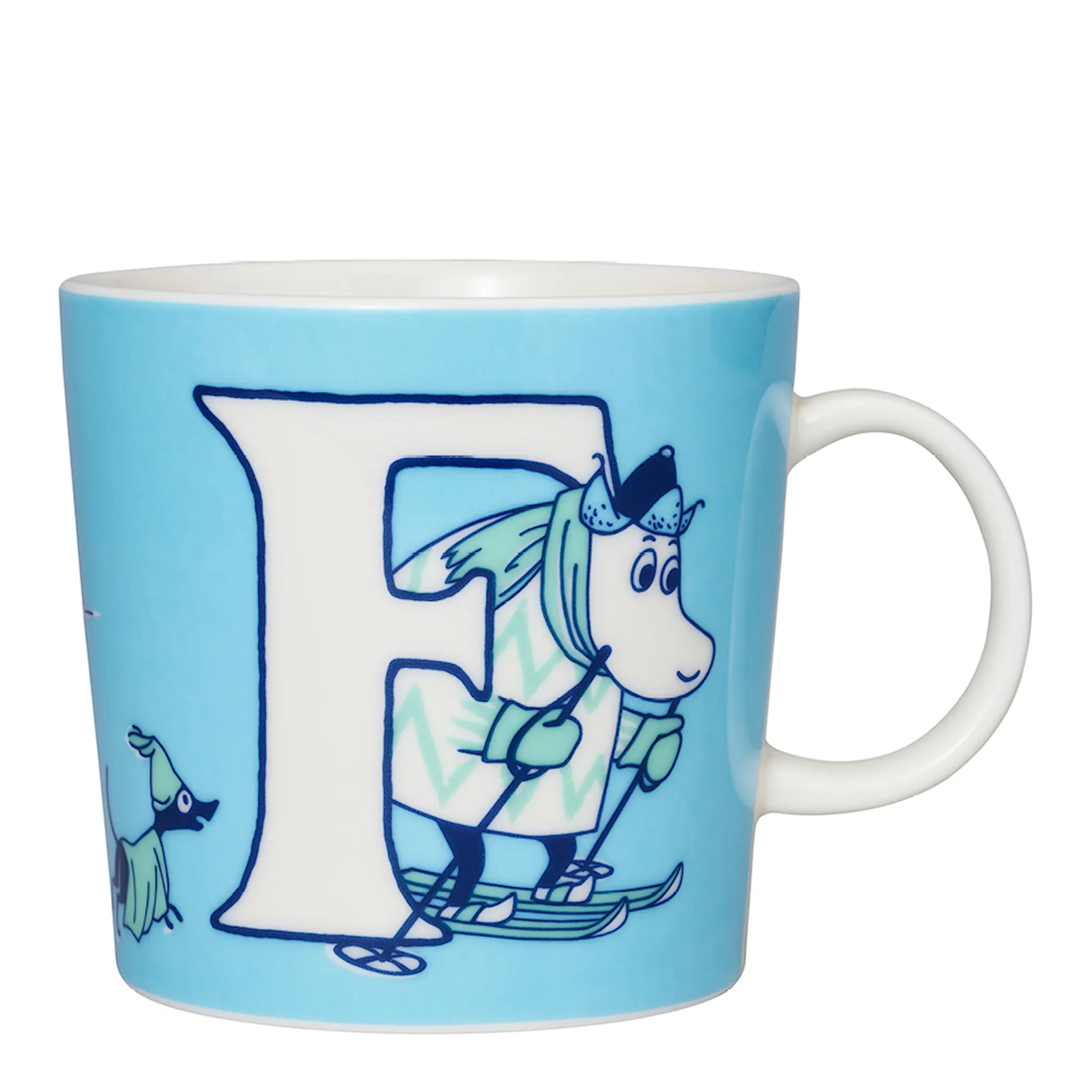 Moomin Arabia Muminmugg bokstav F 40 cl blå