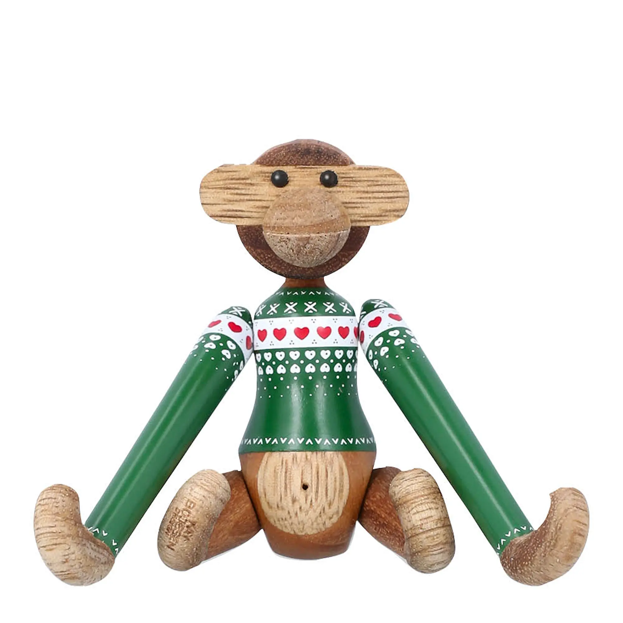 Kay Bojesen Denmark Apa 2025 christmas jumper mini 9,5 cm grön/trä