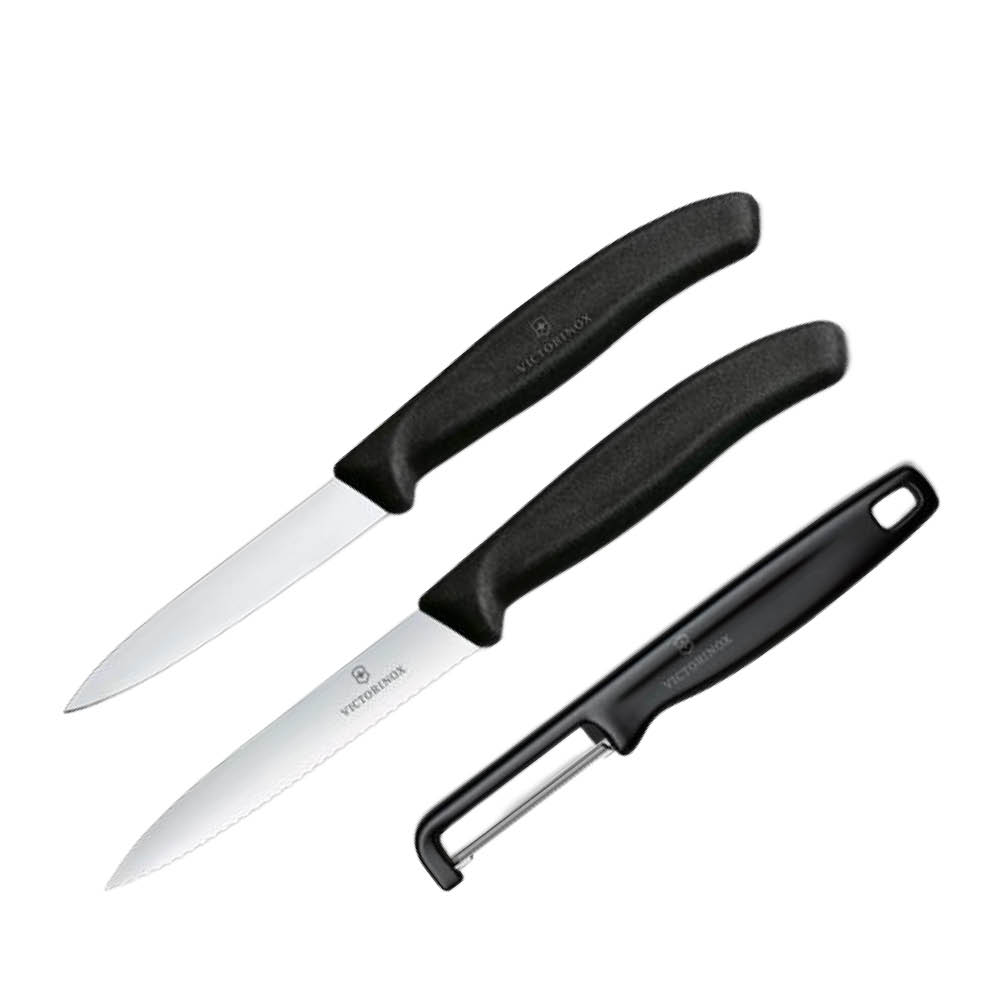 Victorinox - Swiss Classic Vihannesveitsisetti 3 osaa Musta